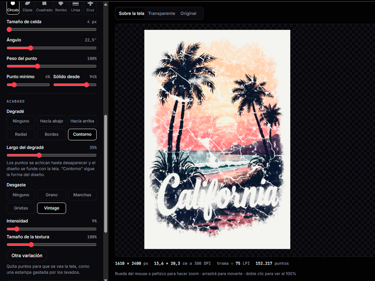 Diseño con desgaste vintage