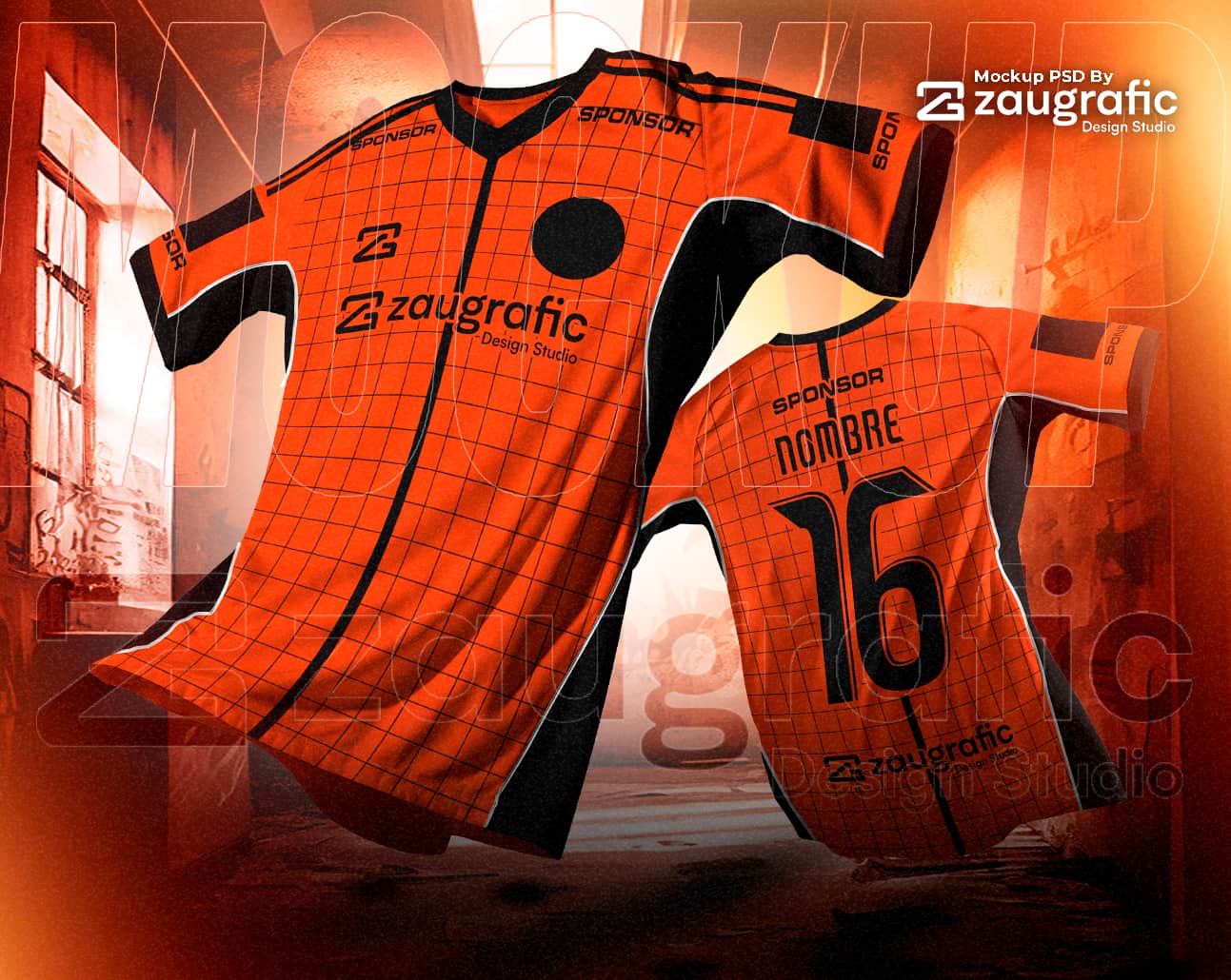 Mockup Jersey V Neck by Zaugrafic