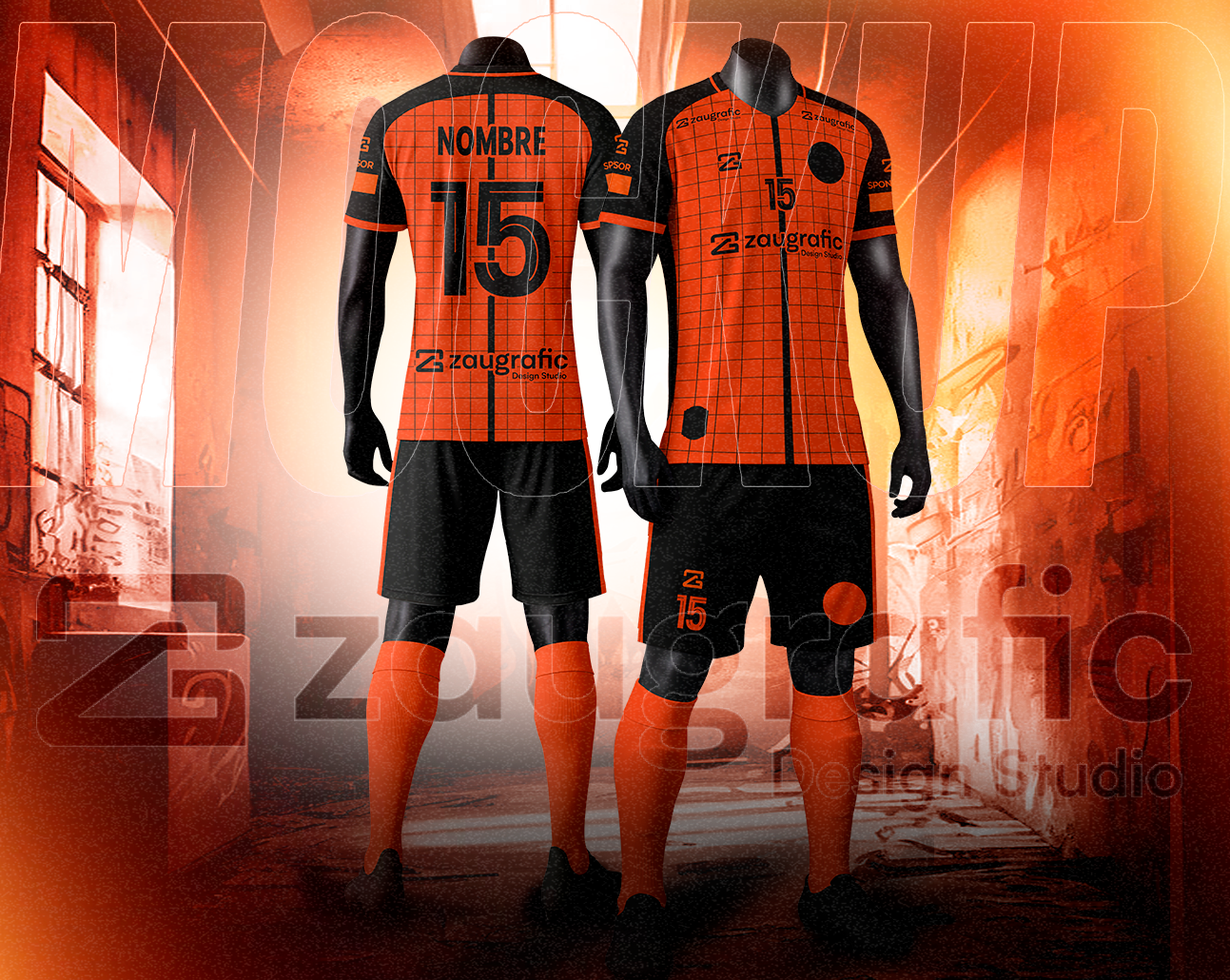 Mockup Rangla cuello V PSD by Zaugrafic