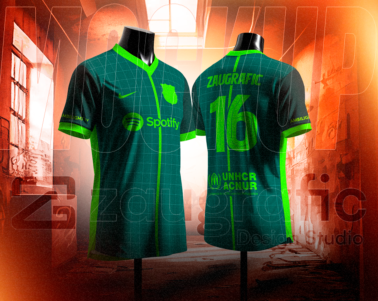 Mockup Soccer Jersey V collar