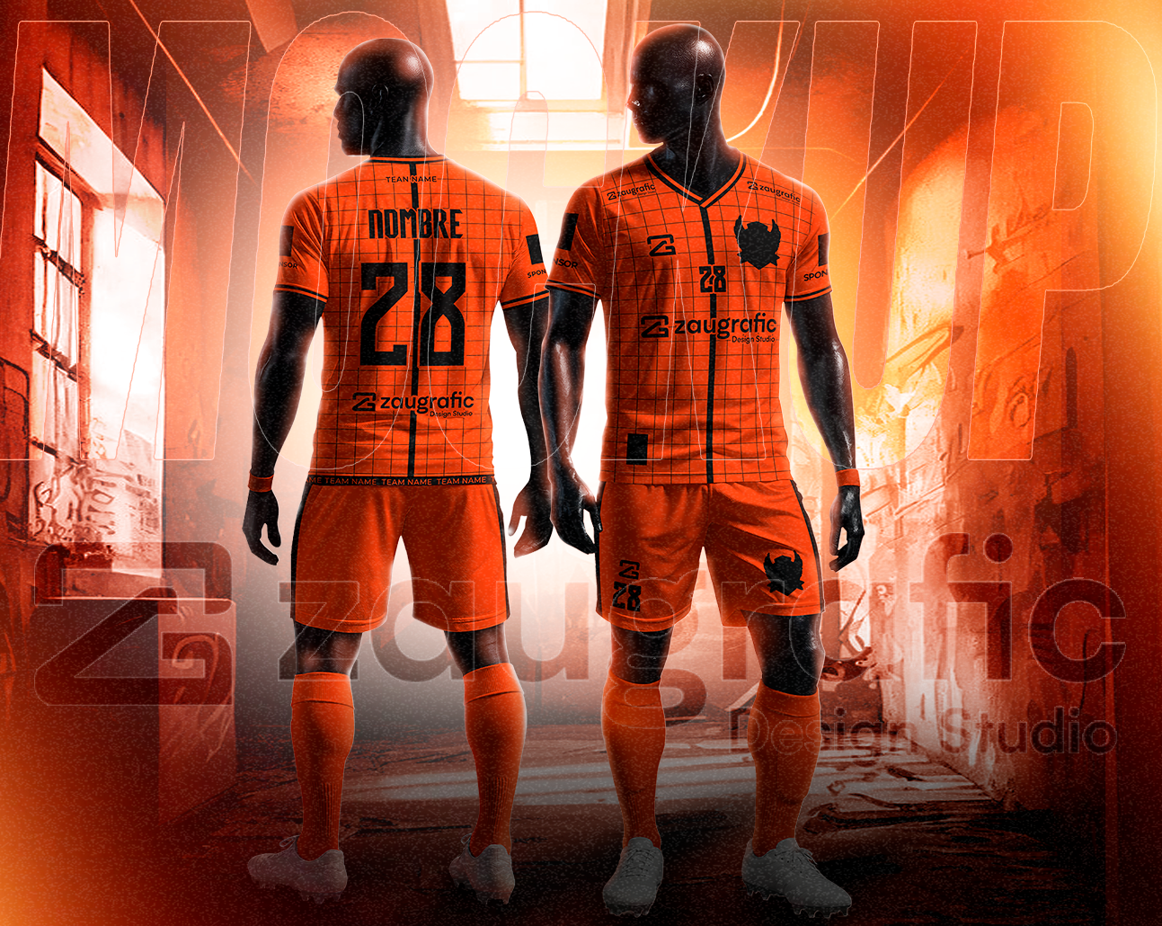 Mockup Kit Football Pro V neck PSD by Zaugrafic