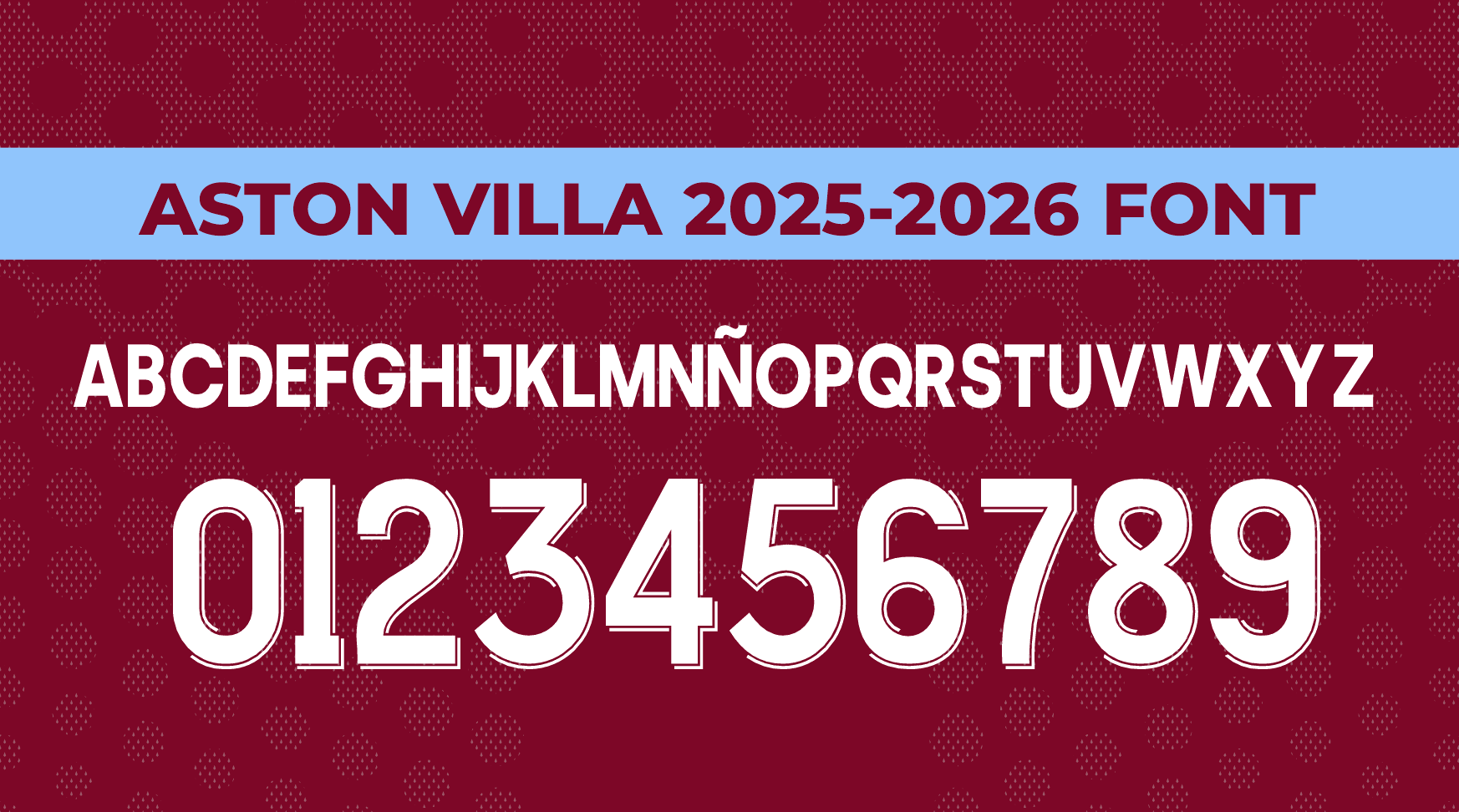 Aston Villa Font 2025-26