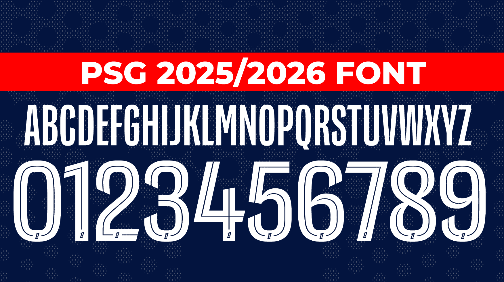 Paris Saint Germain Font 2025-26