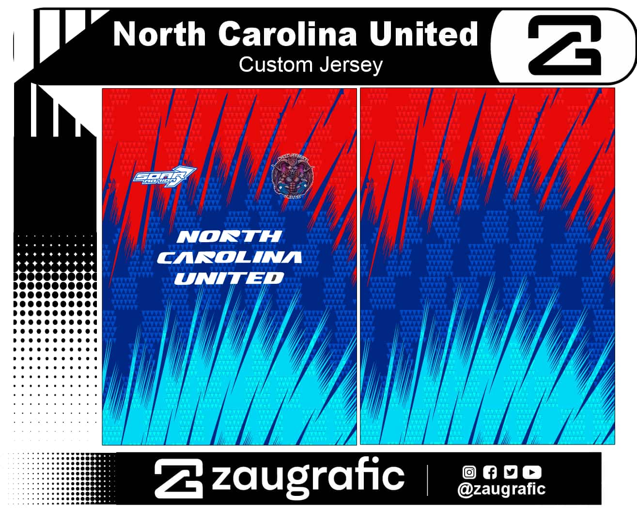 North Carolina United Custom Jersey