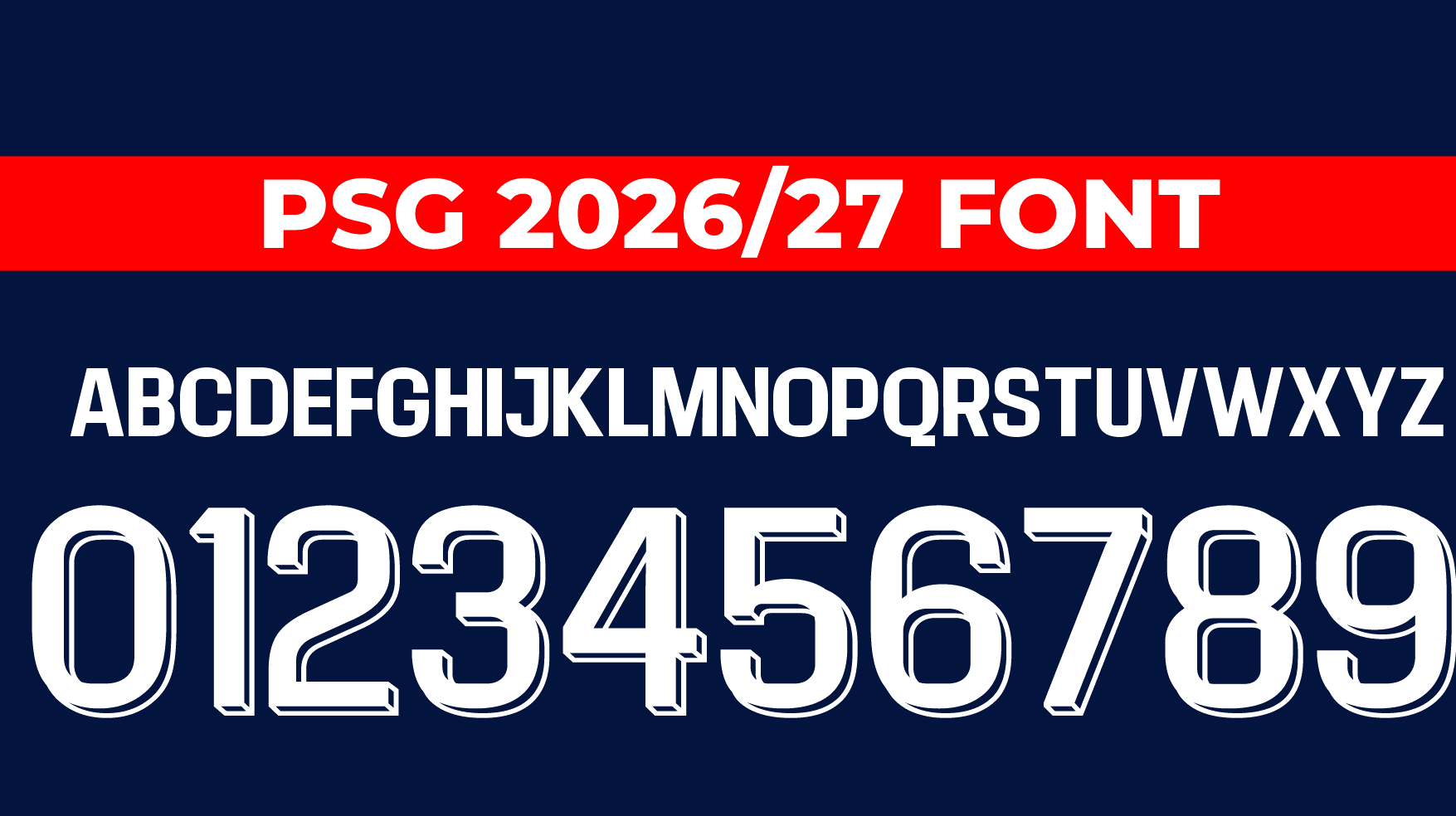 PSG 2026-27 Font