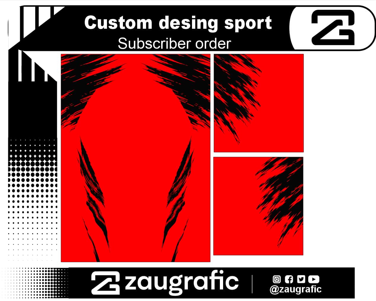 Custom desing sport Subscriber order