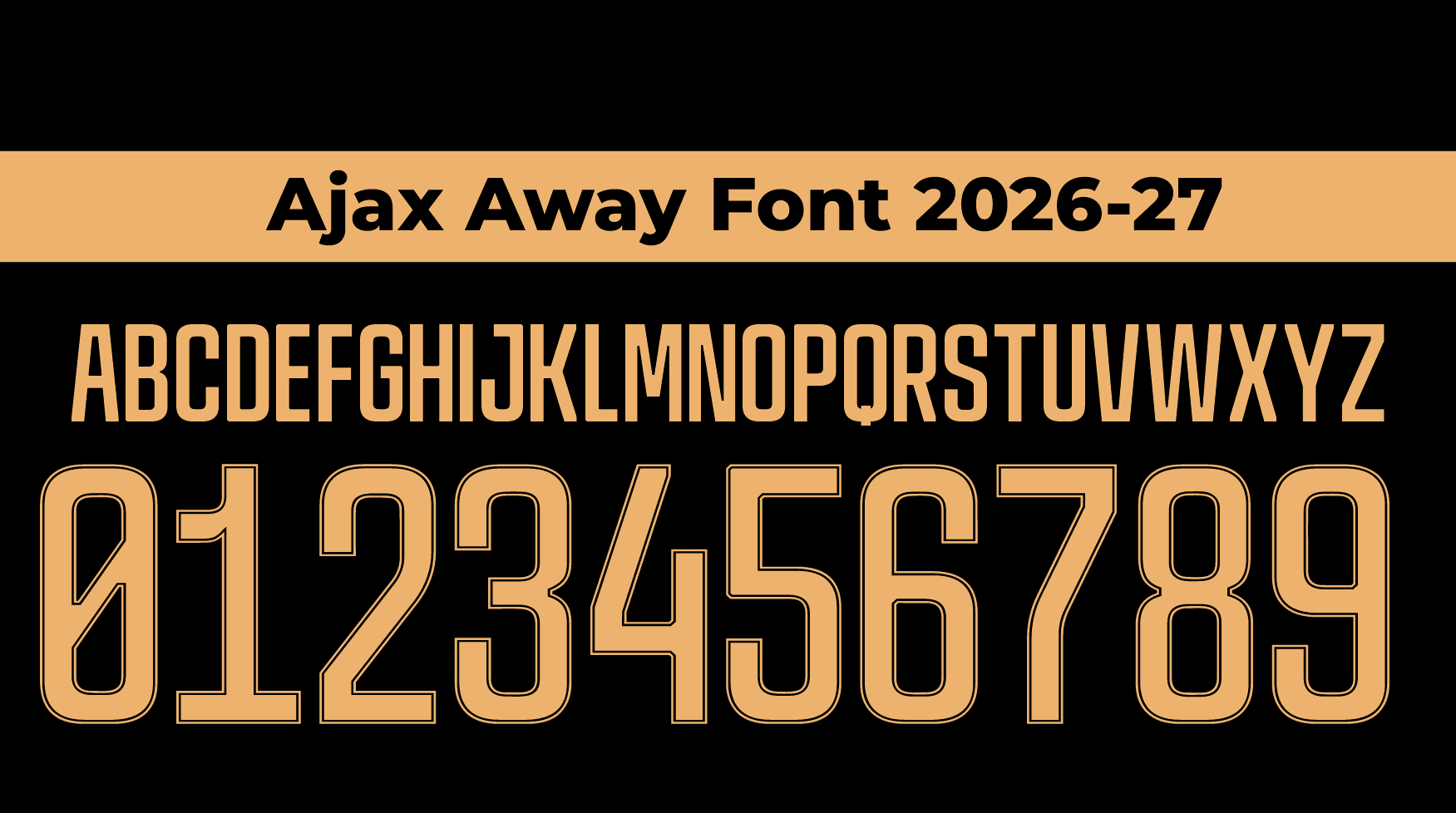Ajax Away Font 2026-27