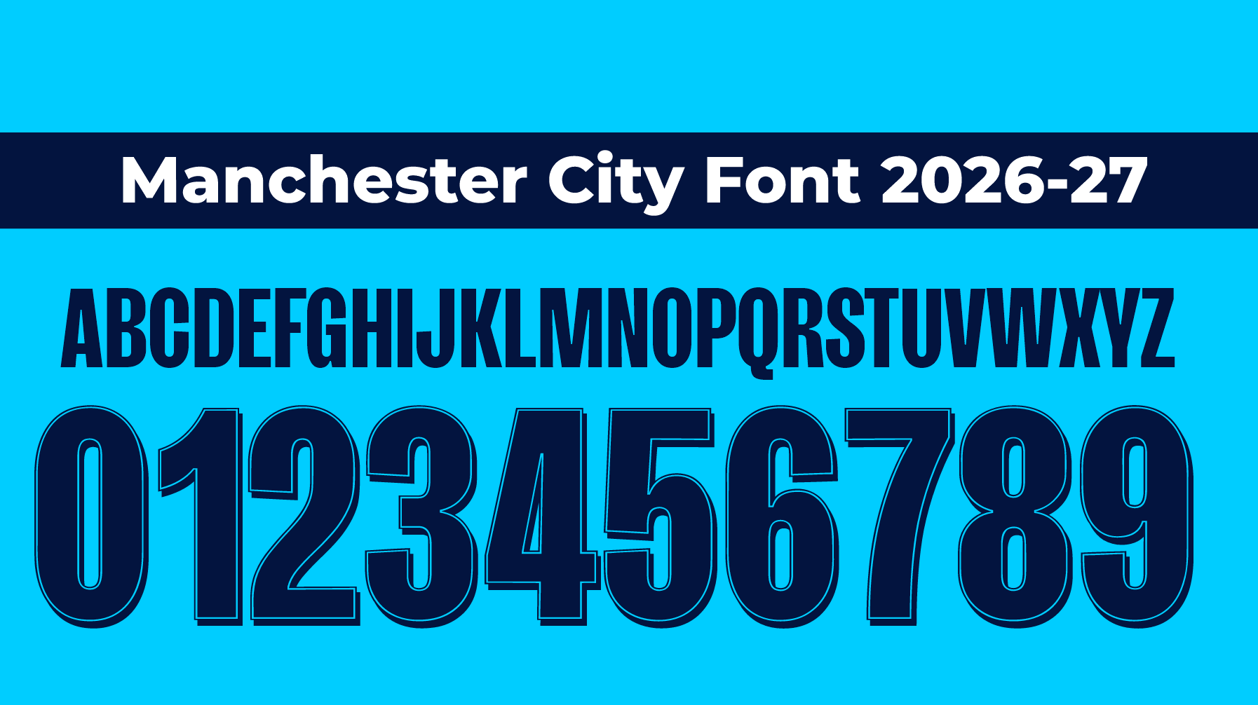 Manchester City Font 2026-27