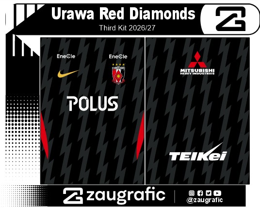Urawa Red Diamonds Third Kit 2026-27